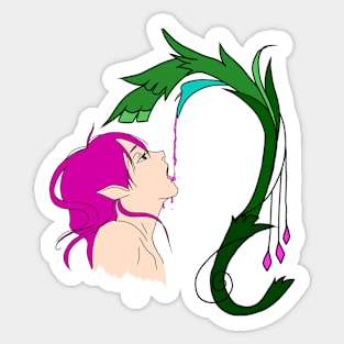 Copy of Elf drinking from a flower Sticker